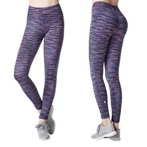 Purple Space Dye High-Waisted Leggings, Small